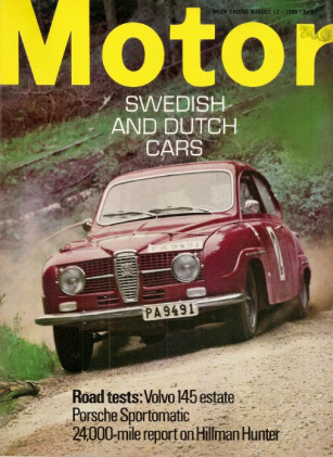 MOTOR 1968 AUG 17 - SWEDISH/DUTCH CARS, ROAD TESTS:VOLVO 145, PORSCHE